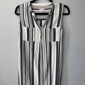Stripe v neck dress
